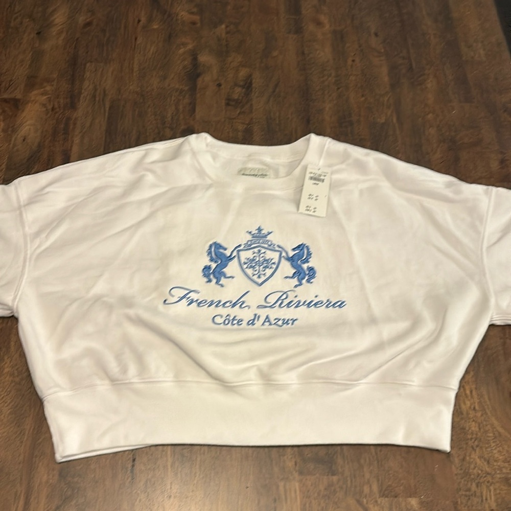 Abercrombie Soft AF French Riviera Sweater - White - Large